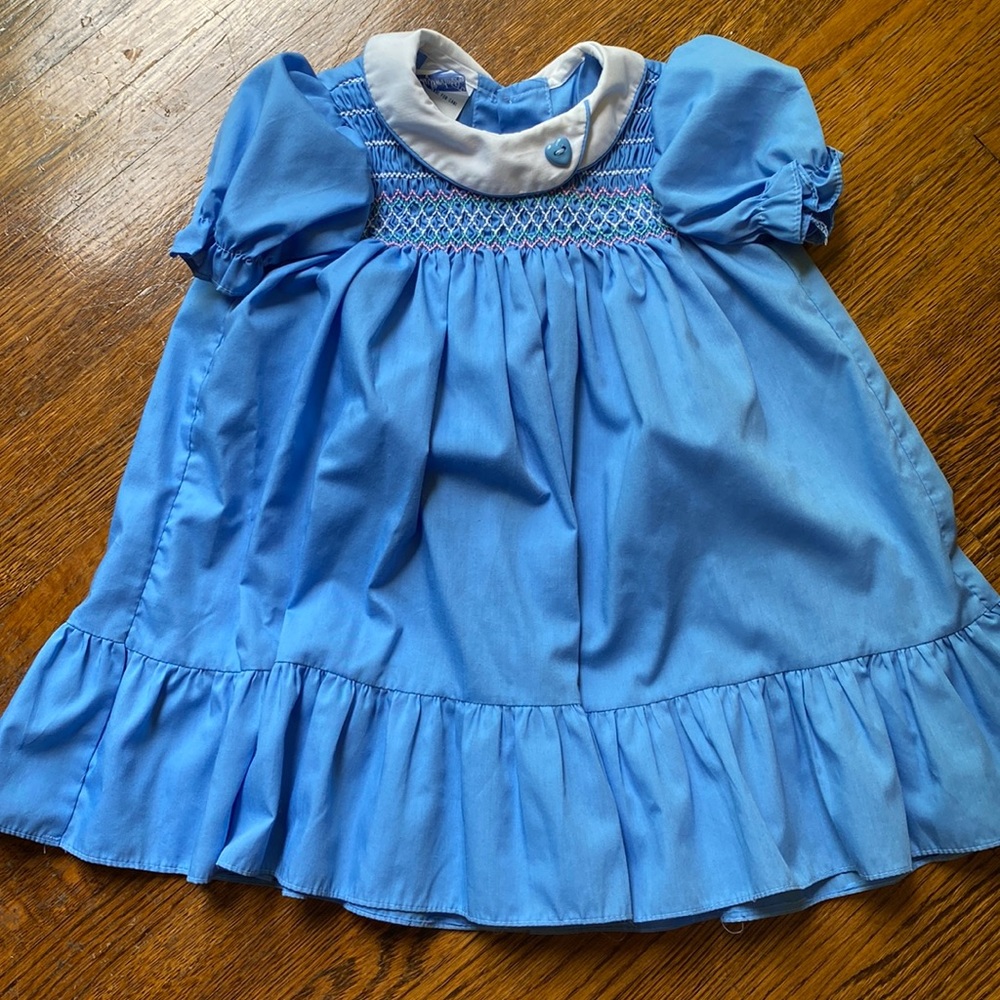 Vintage smocked Polly Flinders dress